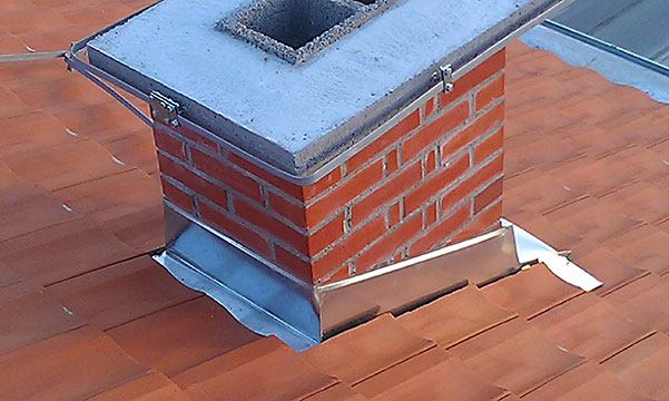 Back view from the chimney flashing.