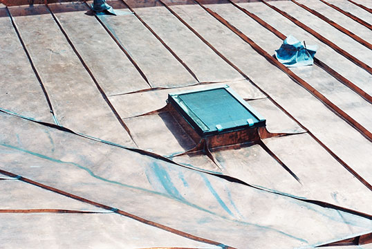 Flashing of the roof exit.