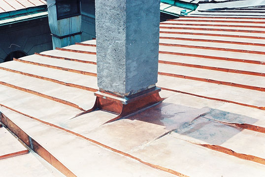 Chimney flashing.
