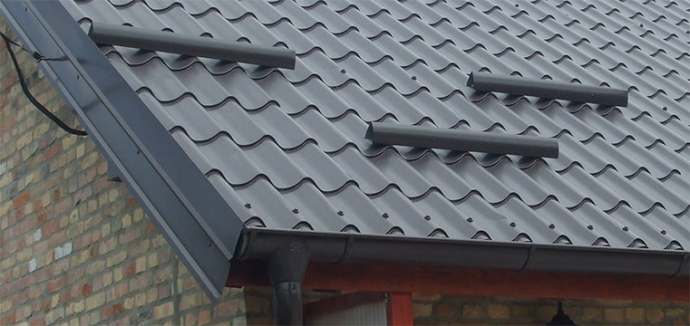 Tile immitation with the snow stops.