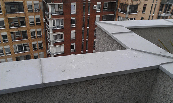 Cornice flashing.